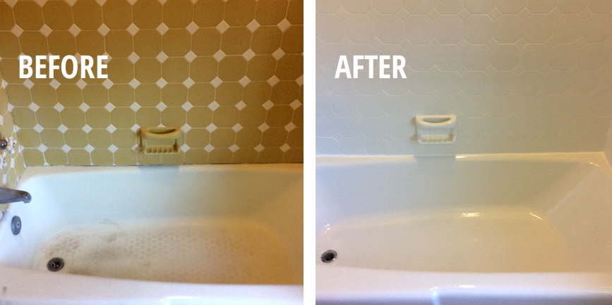 before and after bathtub refinished