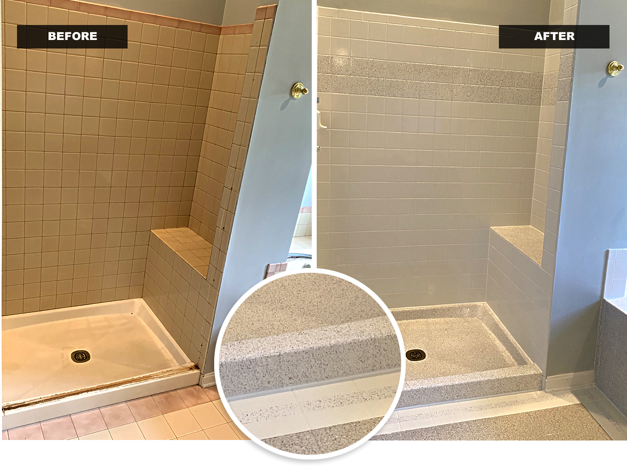 Reglazing on sale bathroom tile
