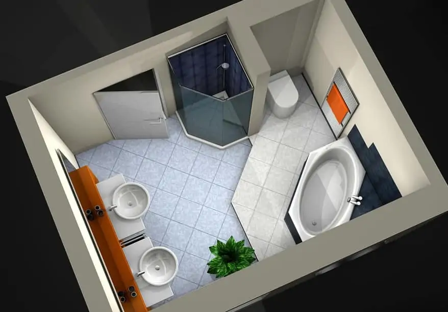 bathroom floorplan