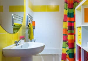 colorful bathroom tiles